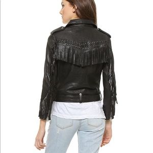 IRO ZERIGNOLA FRINGE LEATHER JACKET